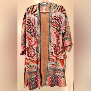 Chico's Colorful Textured Kimono